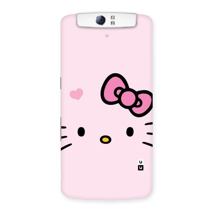 Cute Bow Face Back Case for Oppo N1