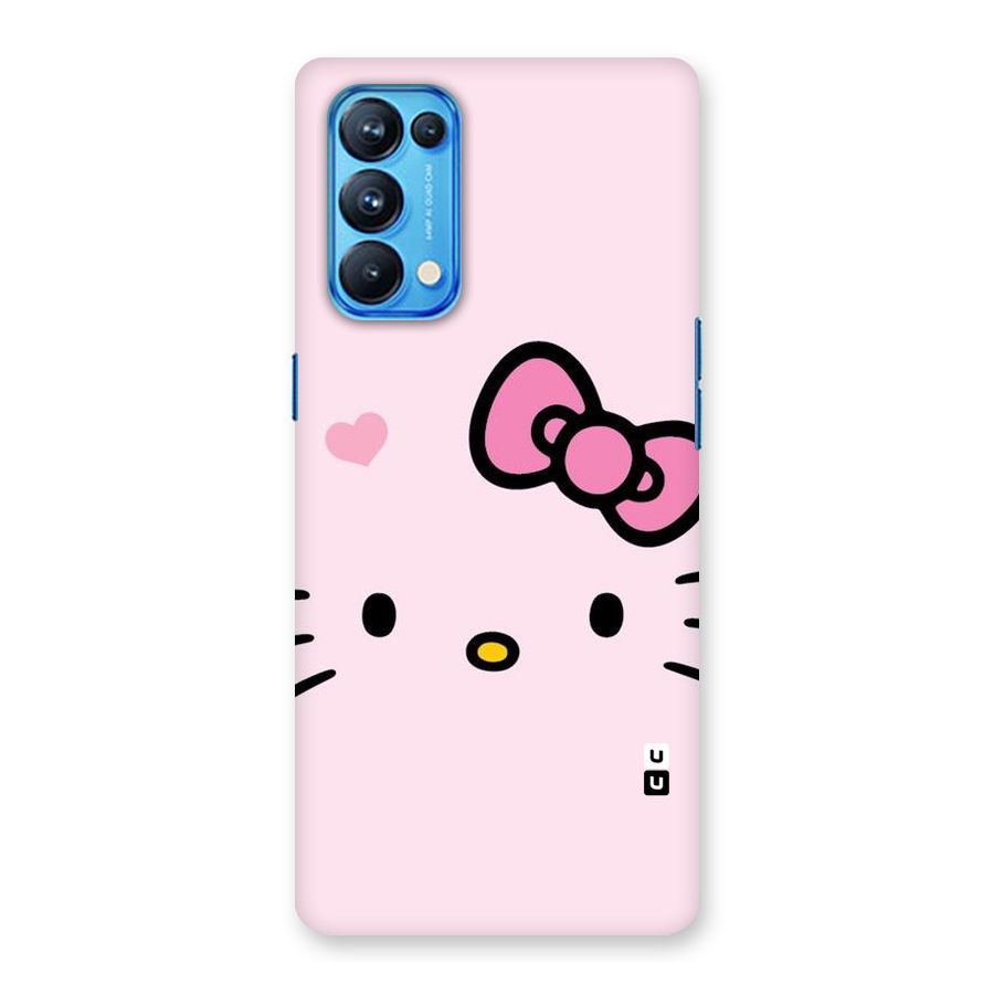 Cute Bow Face Back Case for Oppo Reno5 Pro 5G