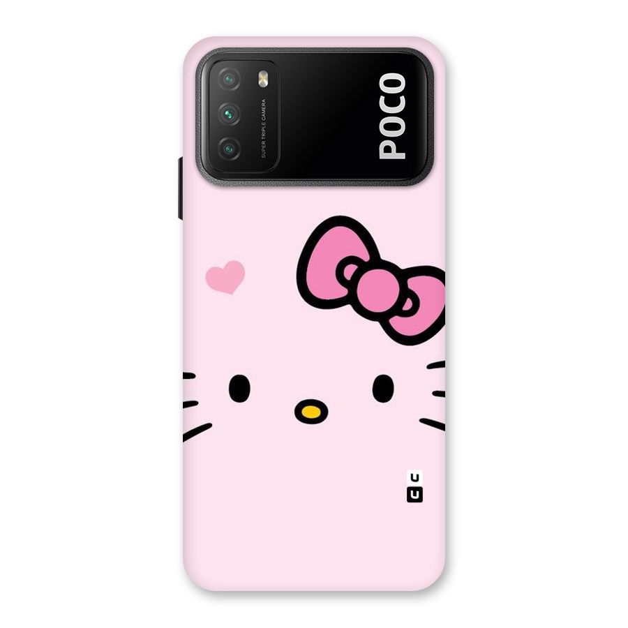Cute Bow Face Back Case for Poco M3