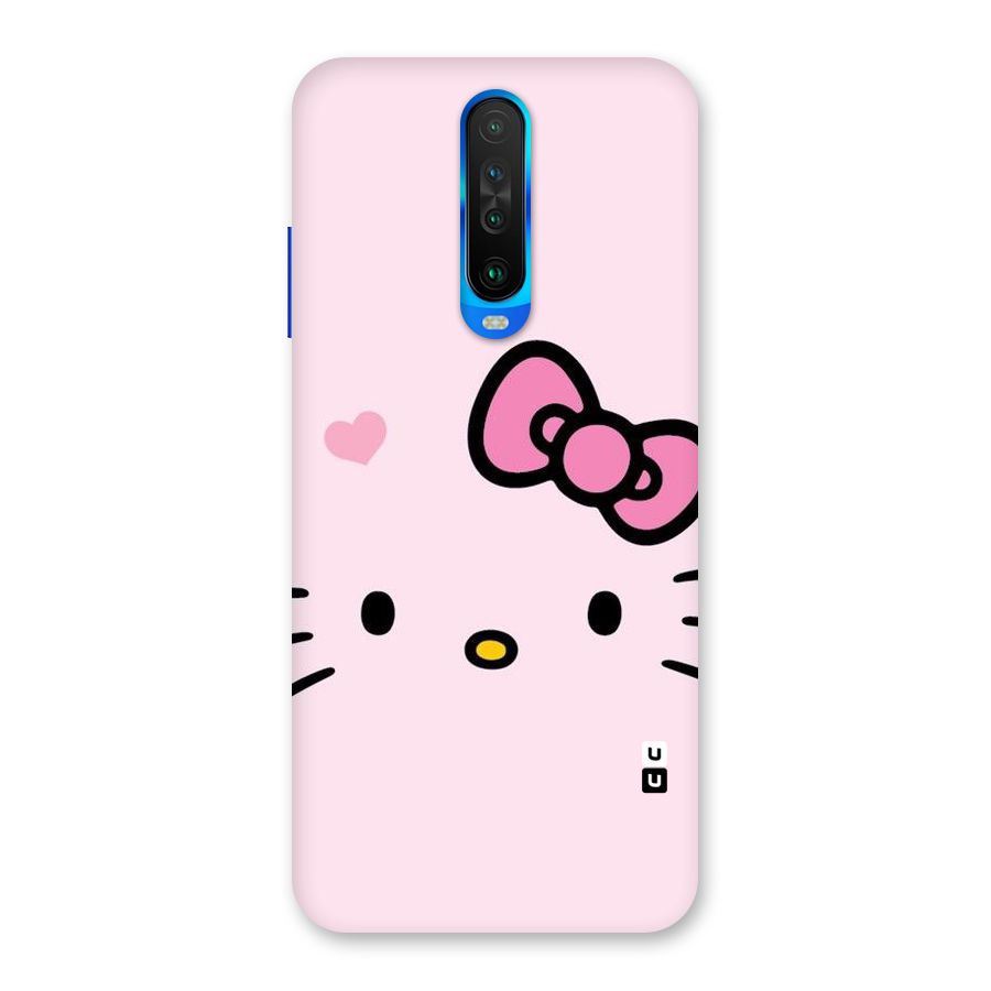 Cute Bow Face Back Case for Poco X2