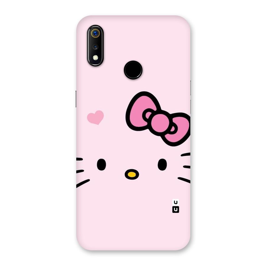 Cute Bow Face Back Case for Realme 3