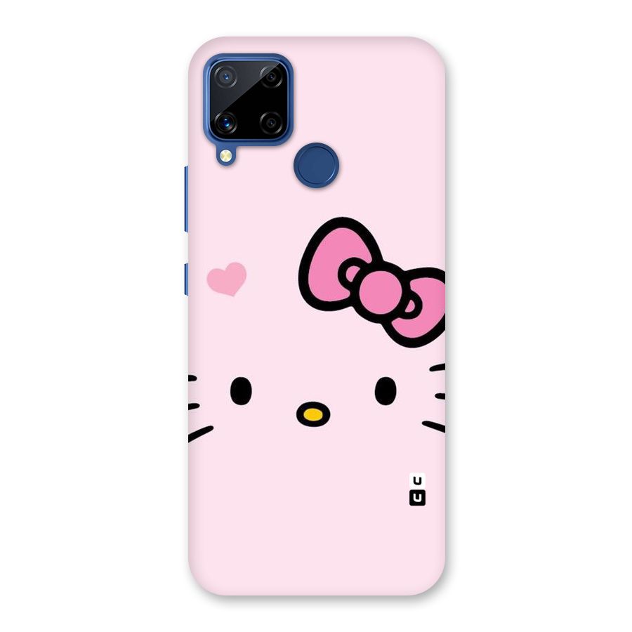 Cute Bow Face Back Case for Realme C15
