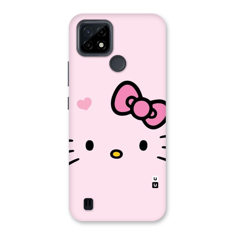 Cute Bow Face Back Case for Realme C21