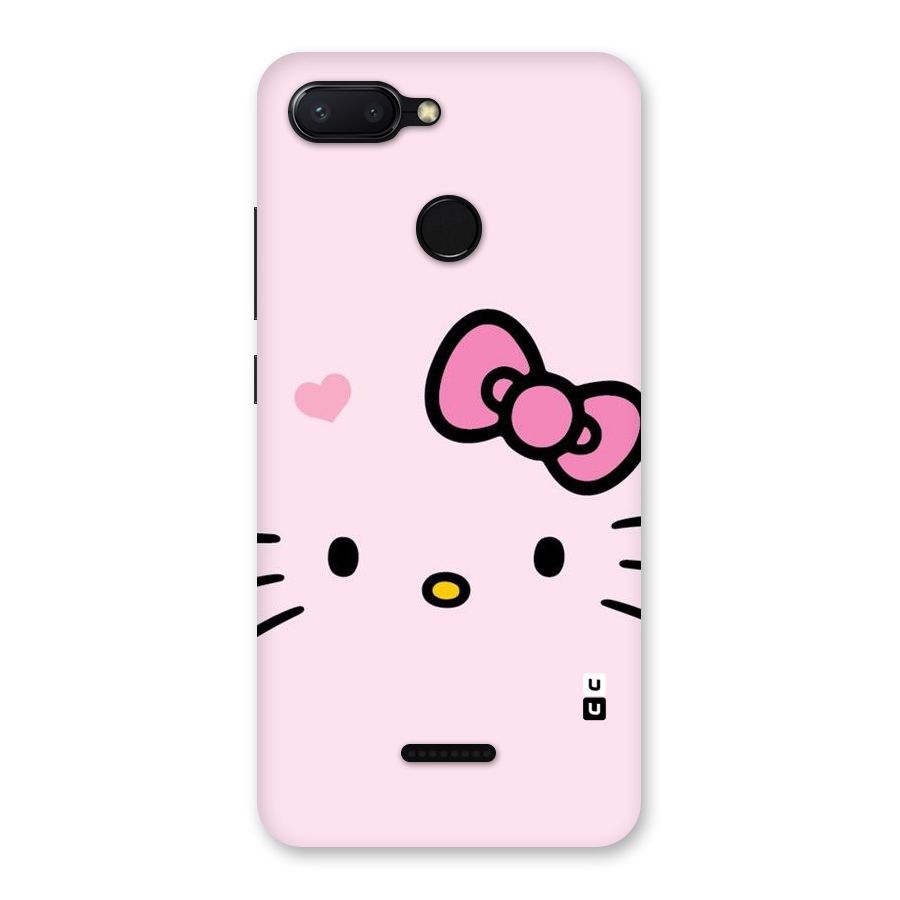 Cute Bow Face Back Case for Redmi 6