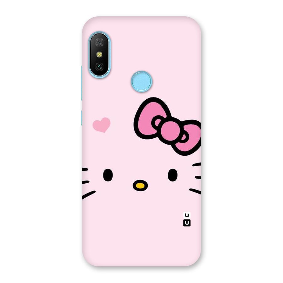 Cute Bow Face Back Case for Redmi 6 Pro