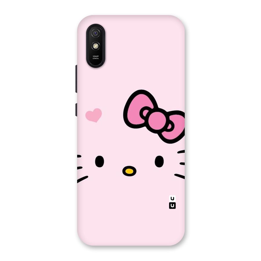 Cute Bow Face Back Case for Redmi 9i
