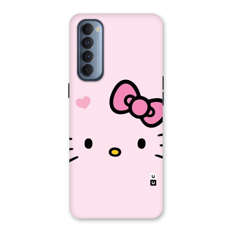 Cute Bow Face Back Case for Reno4 Pro