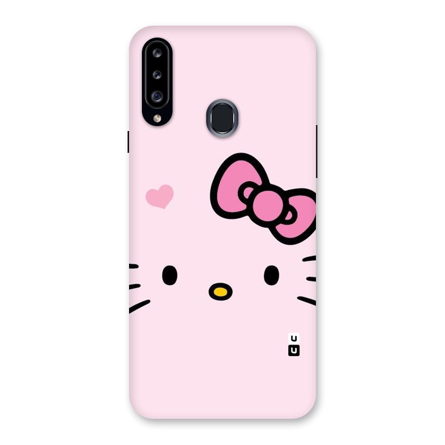 Cute Bow Face Back Case for Samsung Galaxy A20s
