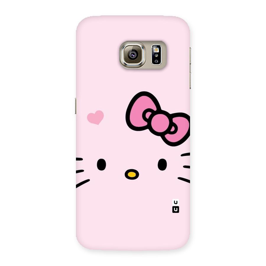 Cute Bow Face Back Case for Samsung Galaxy S6 Edge