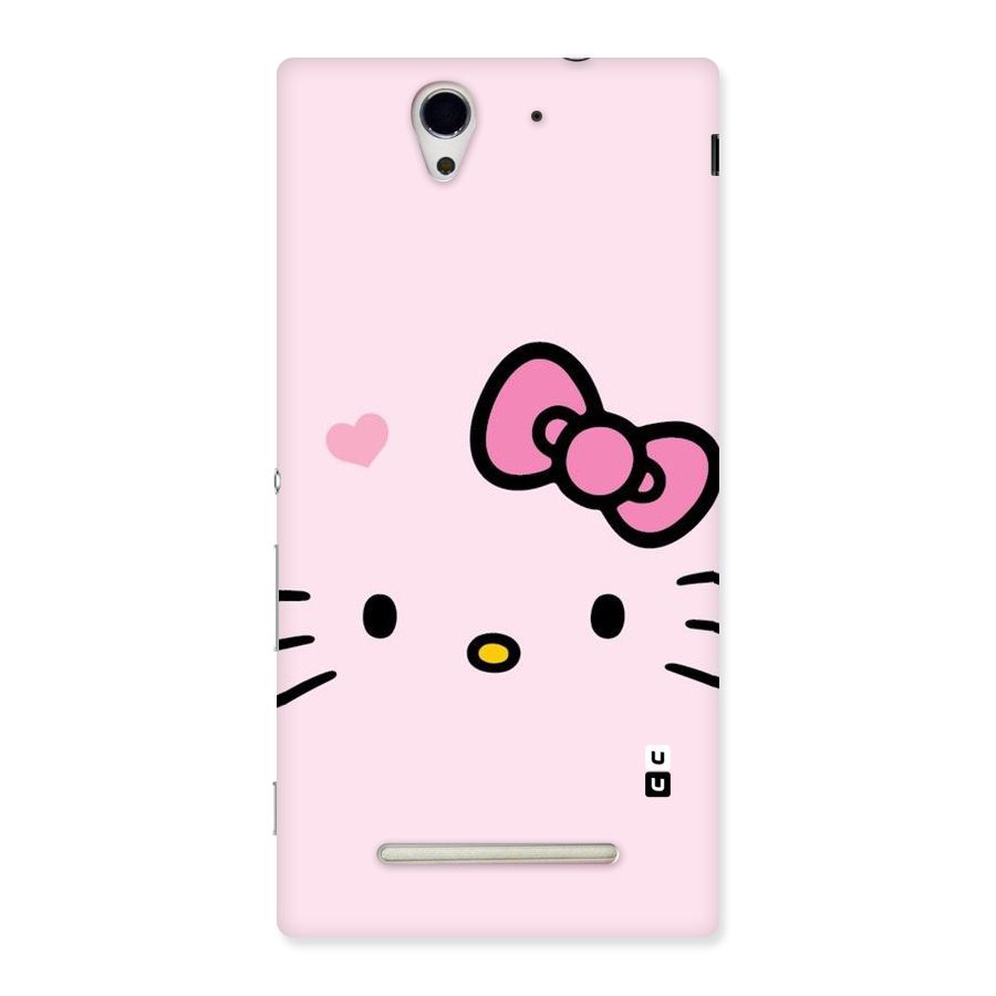 Cute Bow Face Back Case for Sony Xperia C3