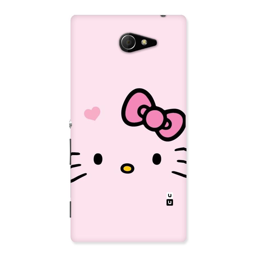 Cute Bow Face Back Case for Sony Xperia M2
