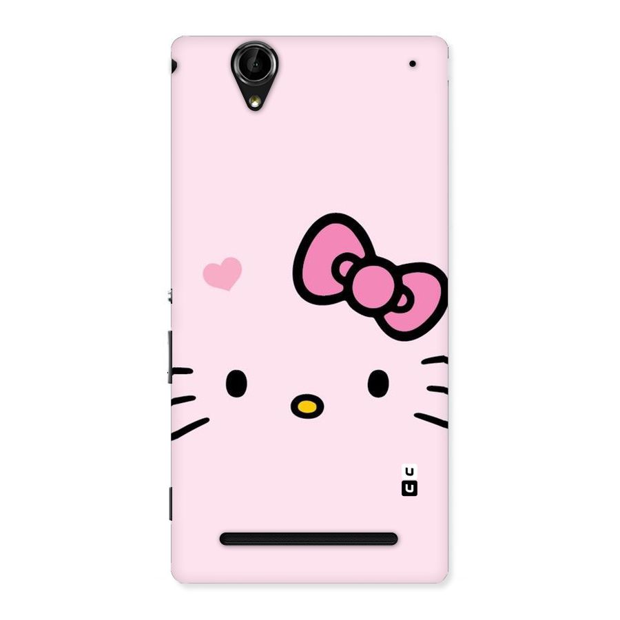 Cute Bow Face Back Case for Sony Xperia T2