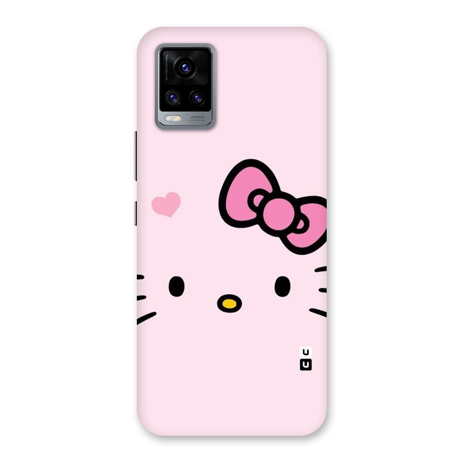Cute Bow Face Back Case for Vivo V20