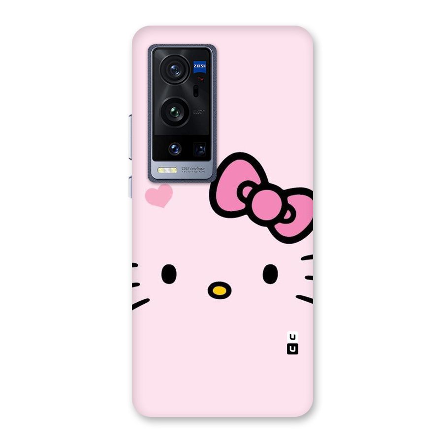 Cute Bow Face Back Case for Vivo X60 Pro Plus