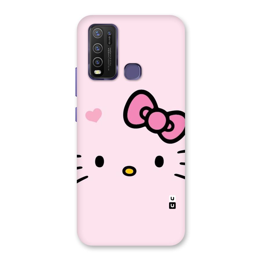 Cute Bow Face Back Case for Vivo Y30