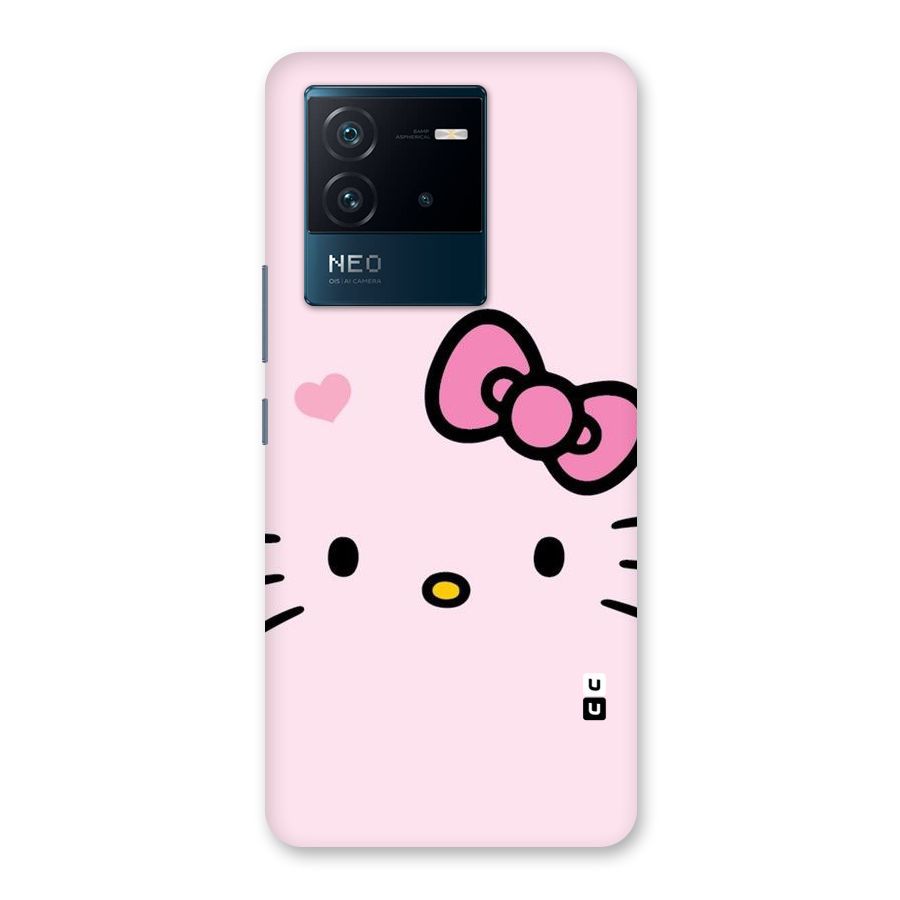 Cute Bow Face Back Case for Vivo iQOO Neo 6 5G
