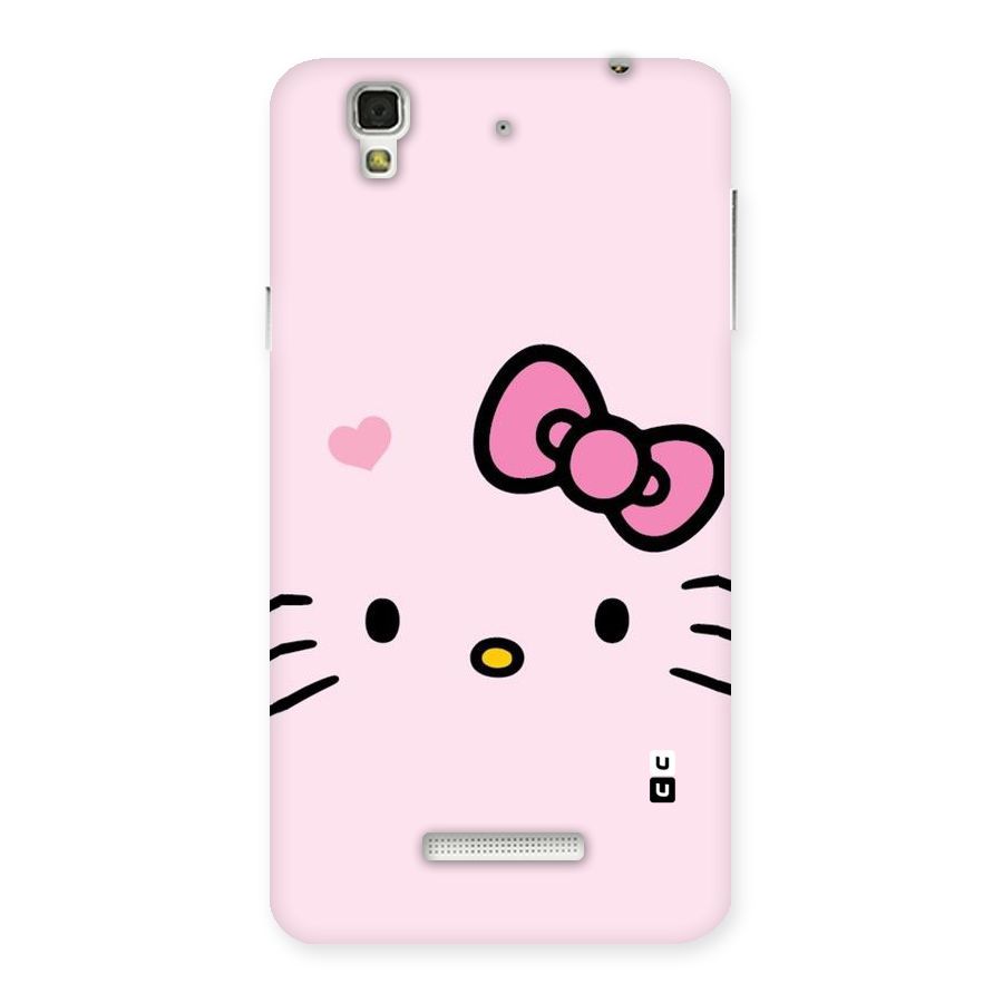 Cute Bow Face Back Case for Yu Yureka