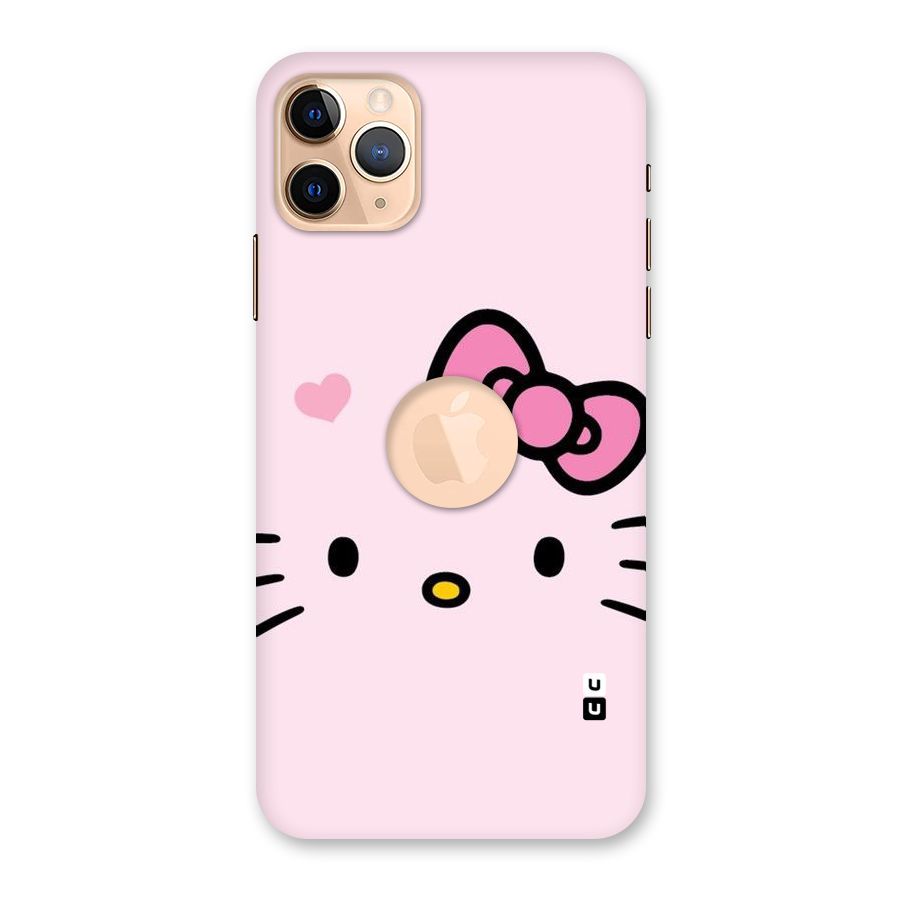 Cute Bow Face Back Case for iPhone 11 Pro Max Logo Cut