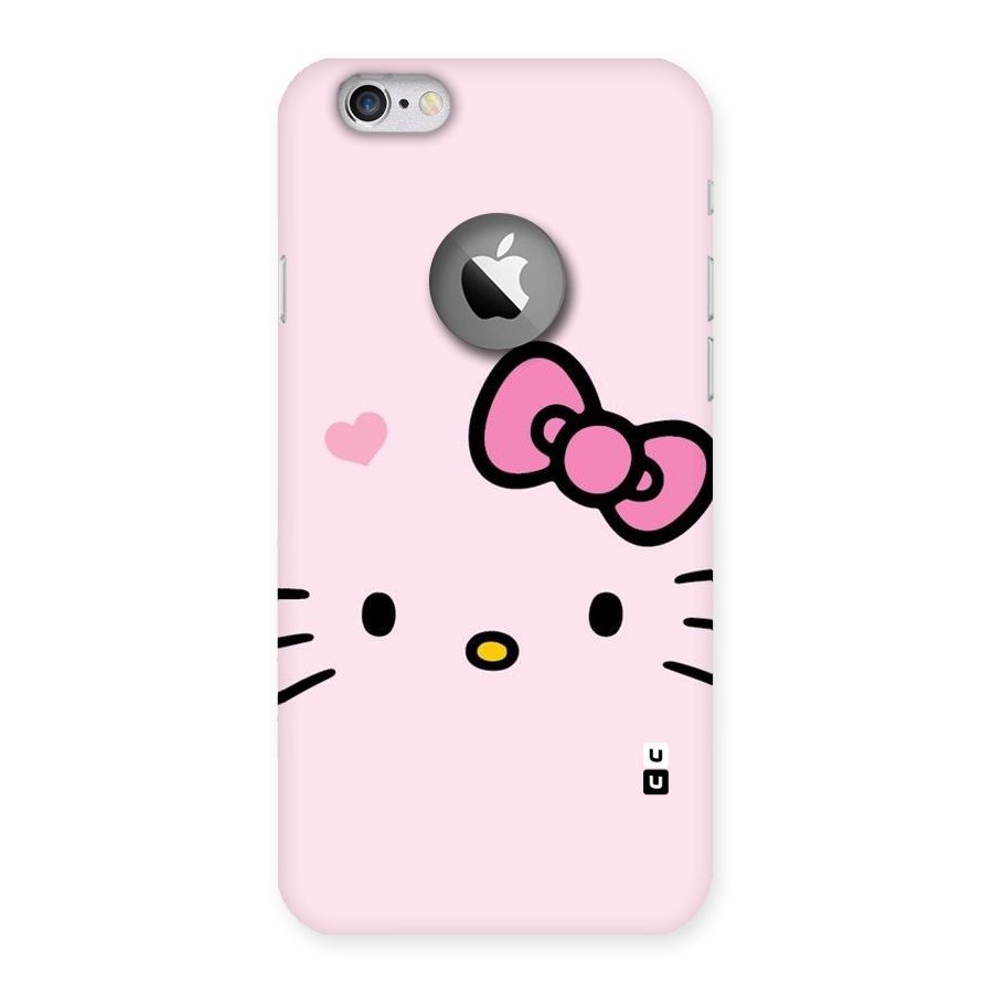 Cute Bow Face Back Case for iPhone 6 Logo Cut