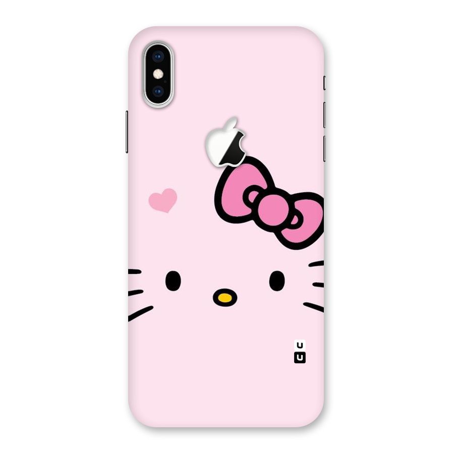 Cute Bow Face Back Case for iPhone XS Max Apple Cut