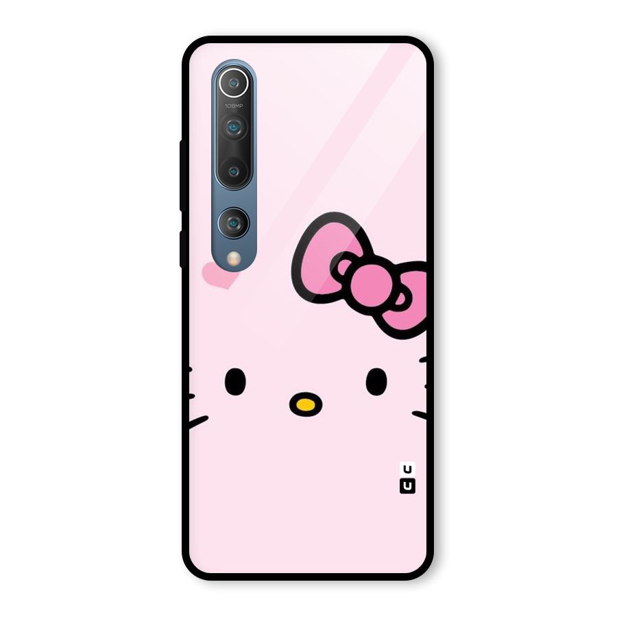 Cute Bow Face Glass Back Case for Mi 10