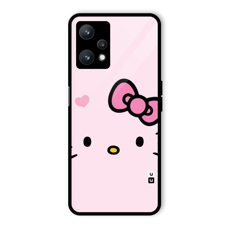 Cute Bow Face Glass Back Case for Realme 9 Pro 5G