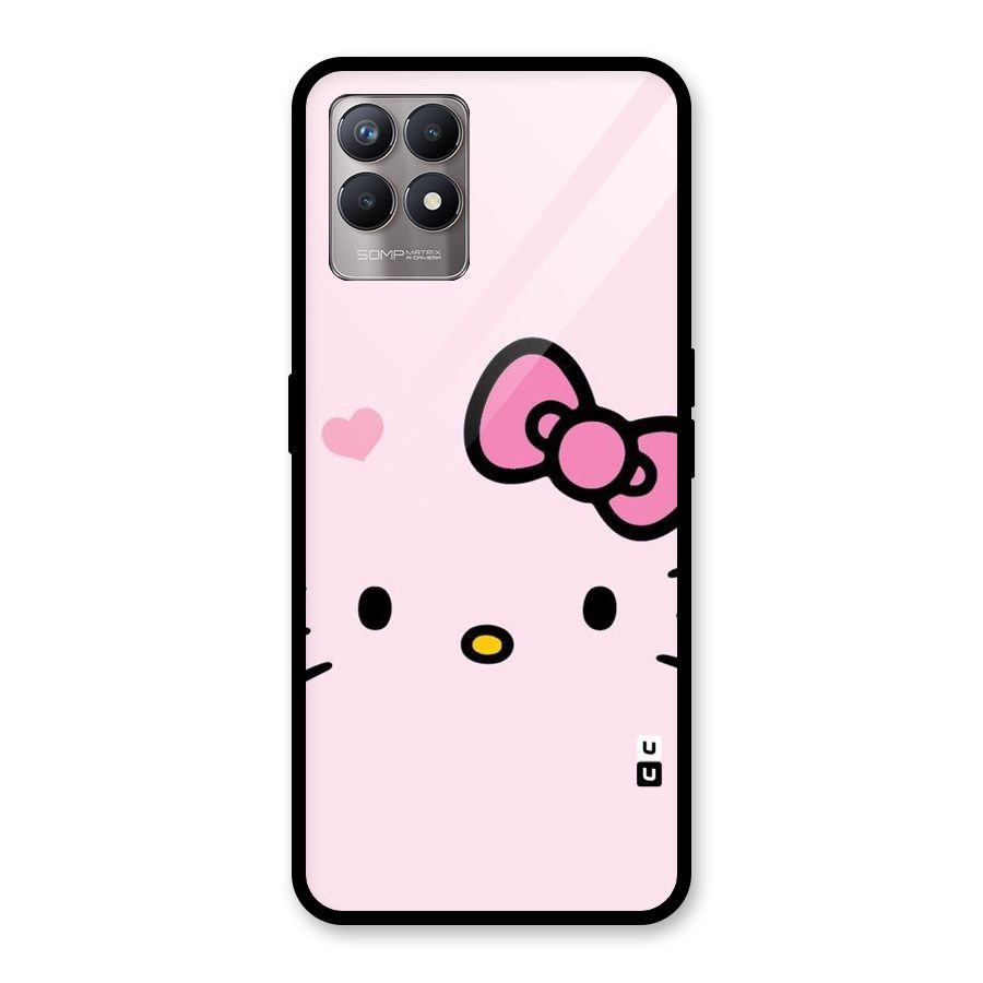 Cute Bow Face Glass Back Case for Realme Narzo 50
