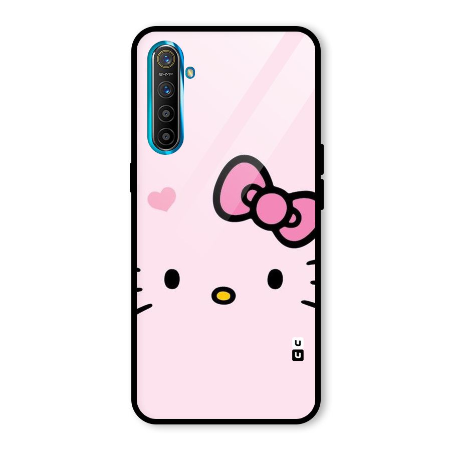 Cute Bow Face Glass Back Case for Realme X2