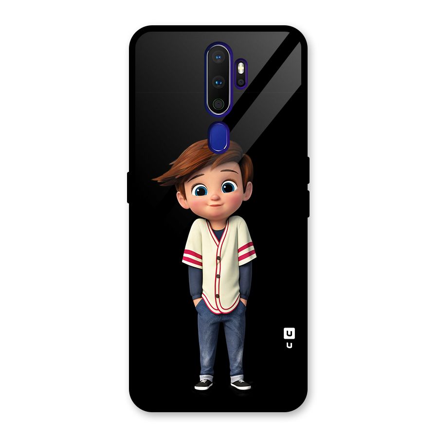 Cute Boy Tim Glass Back Case for Oppo A9 (2020)