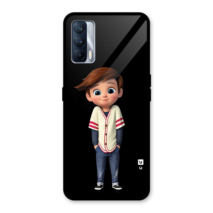 Cute Boy Tim Glass Back Case for Realme X7