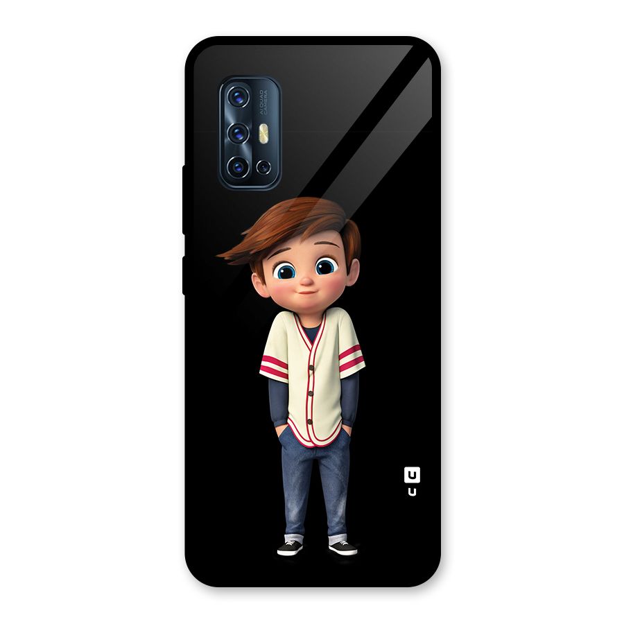 Cute Boy Tim Glass Back Case for Vivo V17