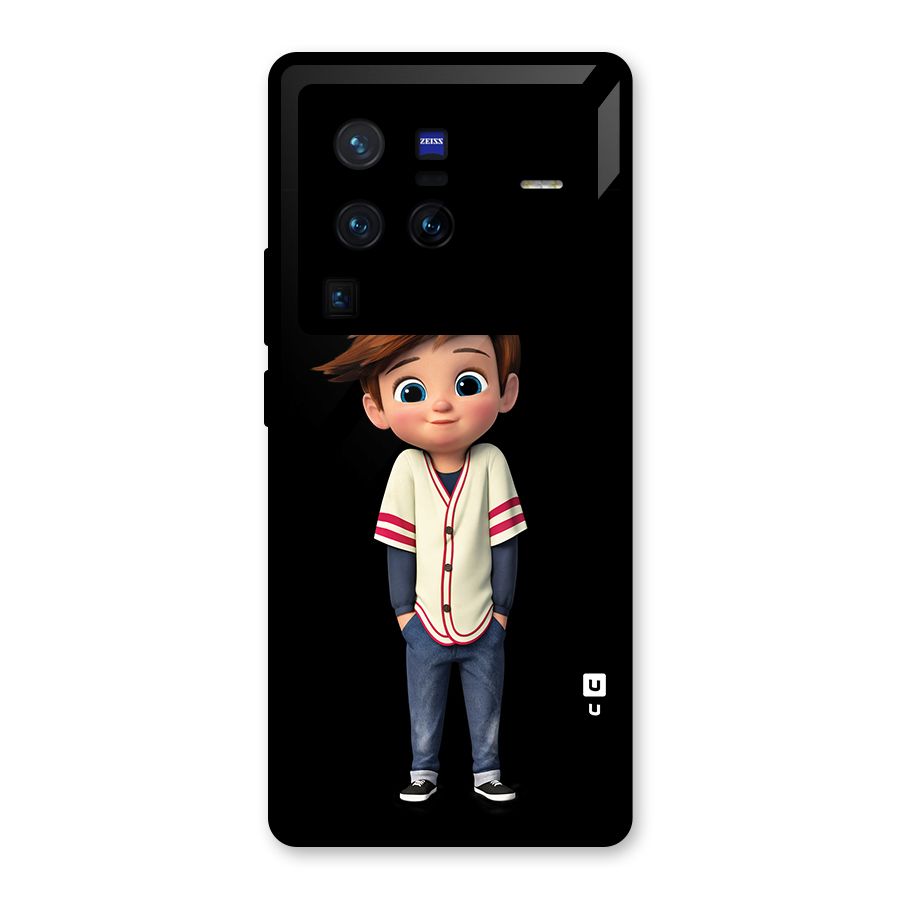 Cute Boy Tim Glass Back Case for Vivo X80 Pro