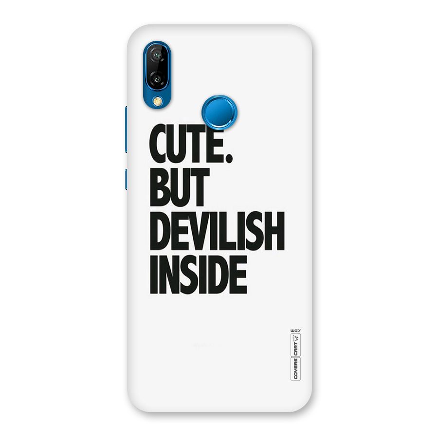 Cute But Devil Back Case for Huawei P20 Lite