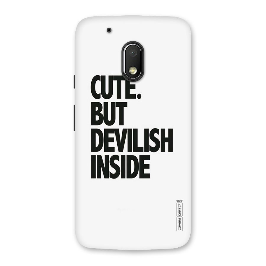 Cute But Devil Back Case for Moto G4 Play