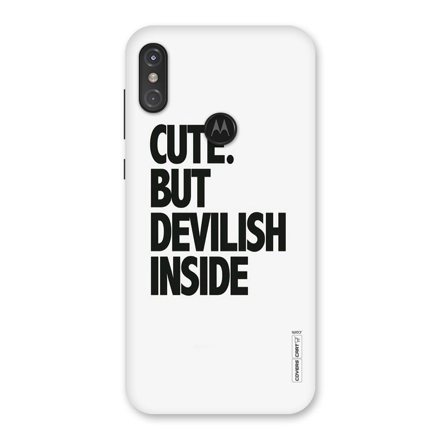 Cute But Devil Back Case for Motorola One Power
