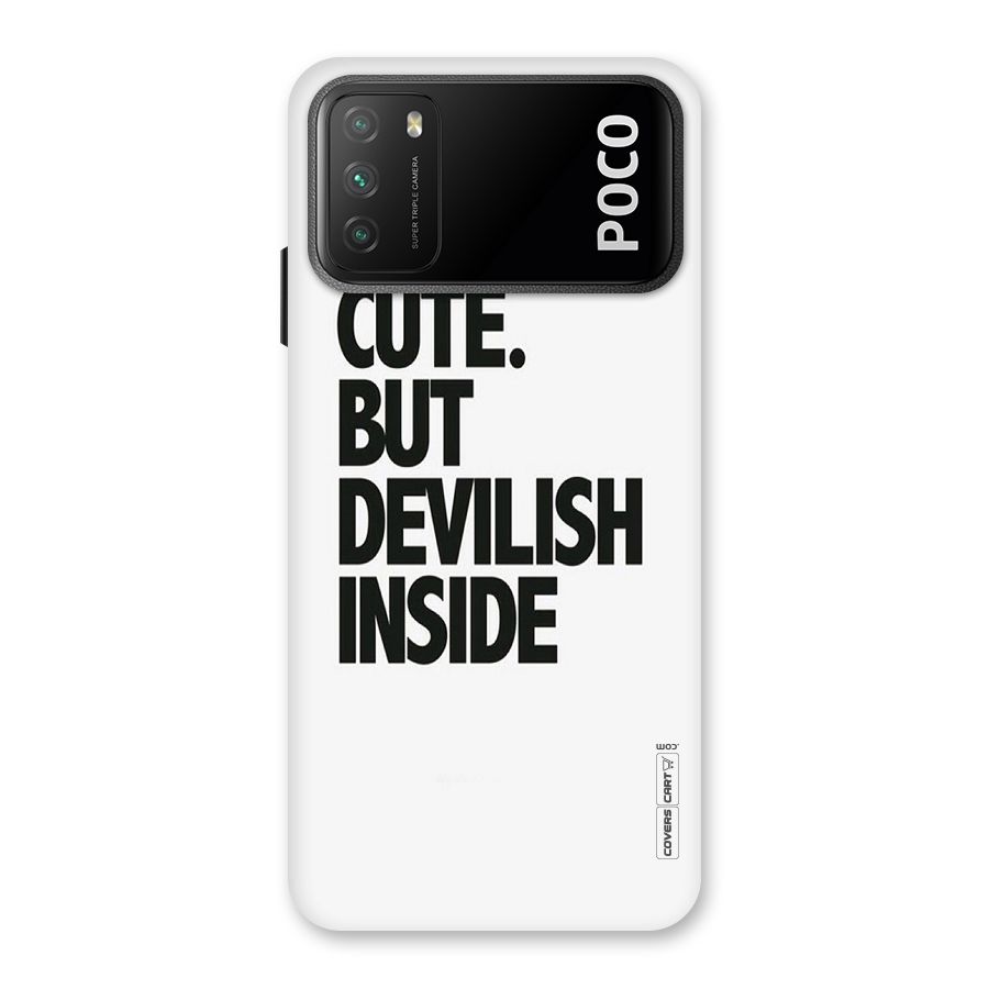 Cute But Devil Back Case for Poco M3