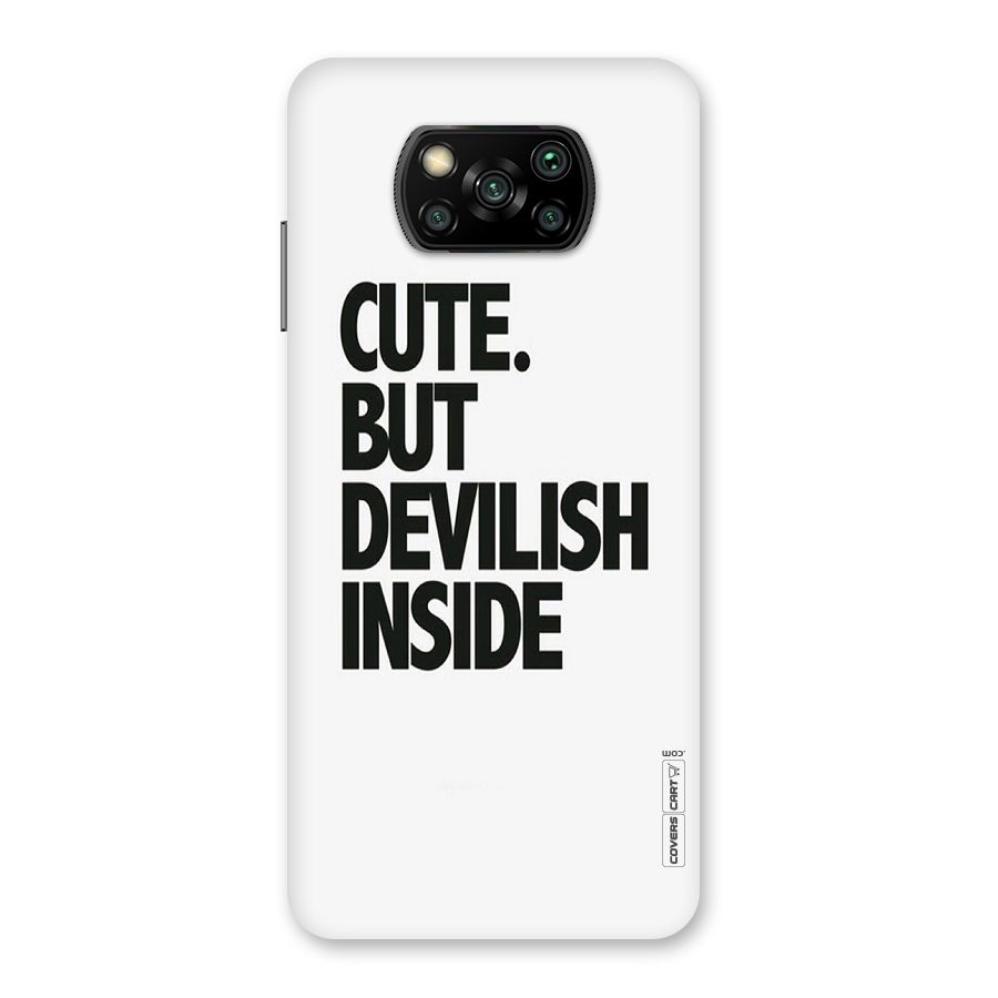 Cute But Devil Back Case for Poco X3