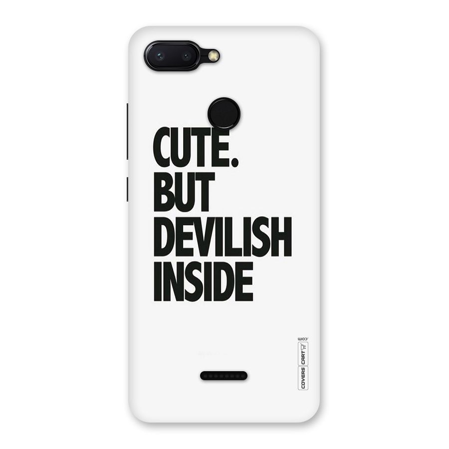 Cute But Devil Back Case for Redmi 6