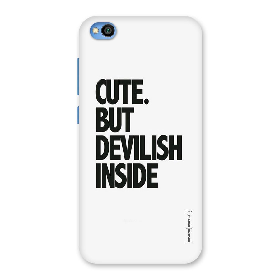 Cute But Devil Back Case for Redmi Go