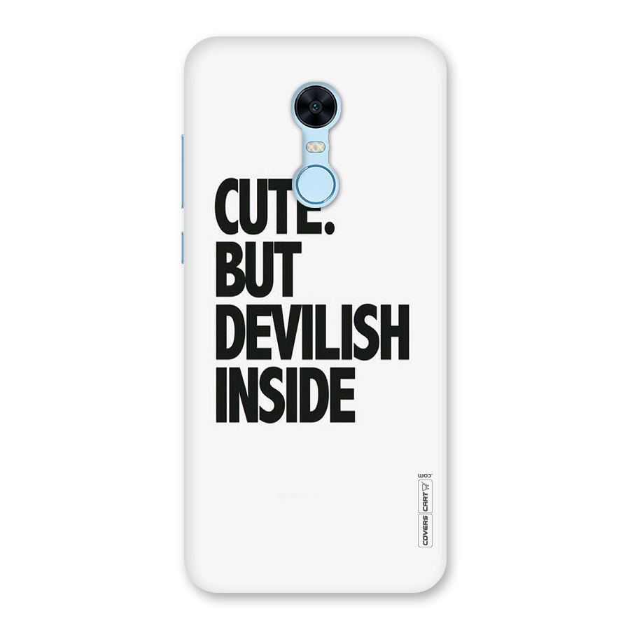 Cute But Devil Back Case for Redmi Note 5