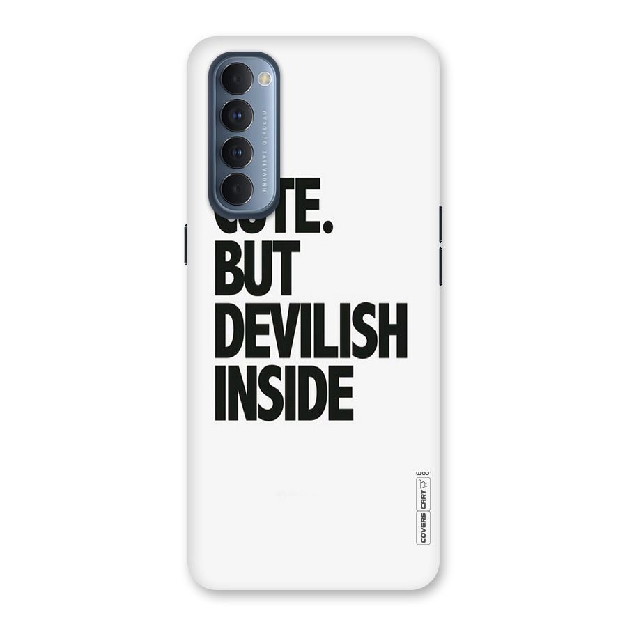 Cute But Devil Back Case for Reno4 Pro
