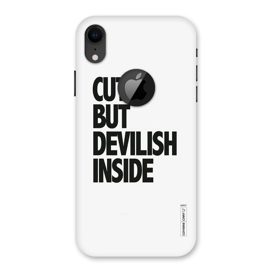 Cute But Devil Back Case for iPhone XR Logo Cut