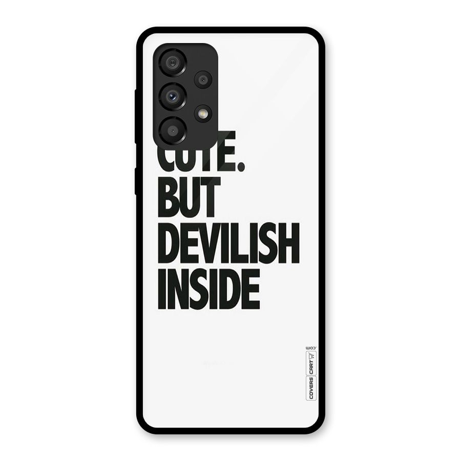 Cute But Devil Glass Back Case for Galaxy A33 5G