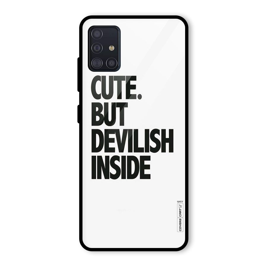 Cute But Devil Glass Back Case for Galaxy A51