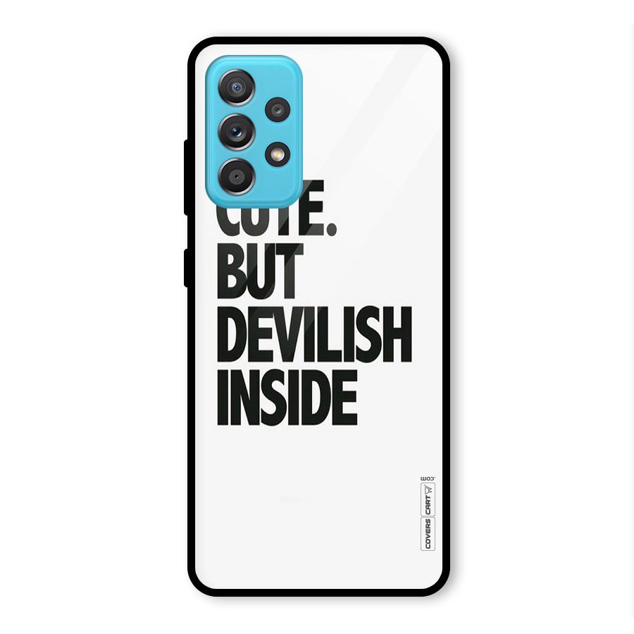 Cute But Devil Glass Back Case for Galaxy A52s 5G