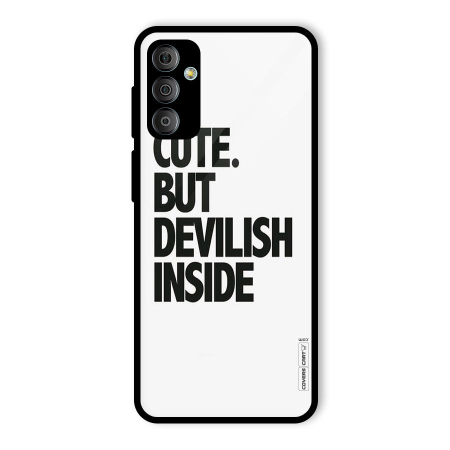Cute But Devil Glass Back Case for Galaxy F23
