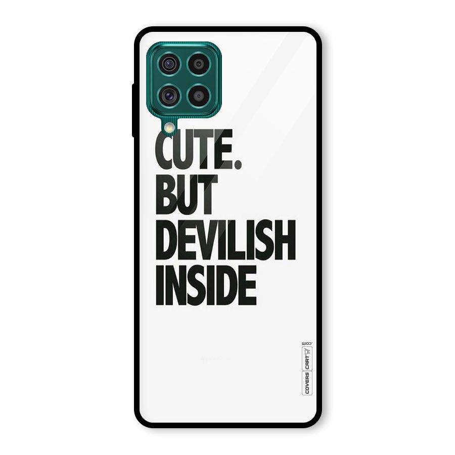 Cute But Devil Glass Back Case for Galaxy F62