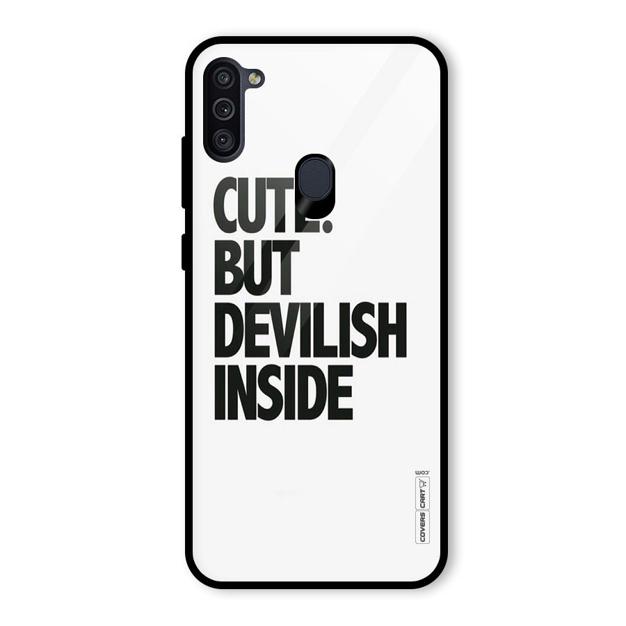 Cute But Devil Glass Back Case for Galaxy M11