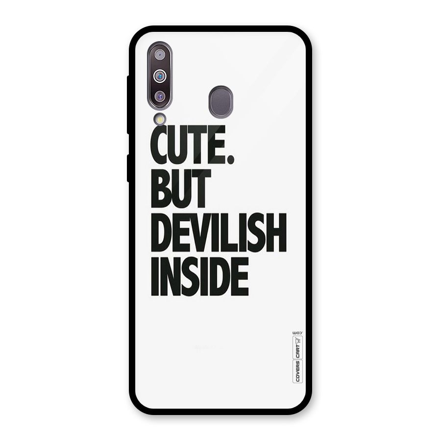 Cute But Devil Glass Back Case for Galaxy M30