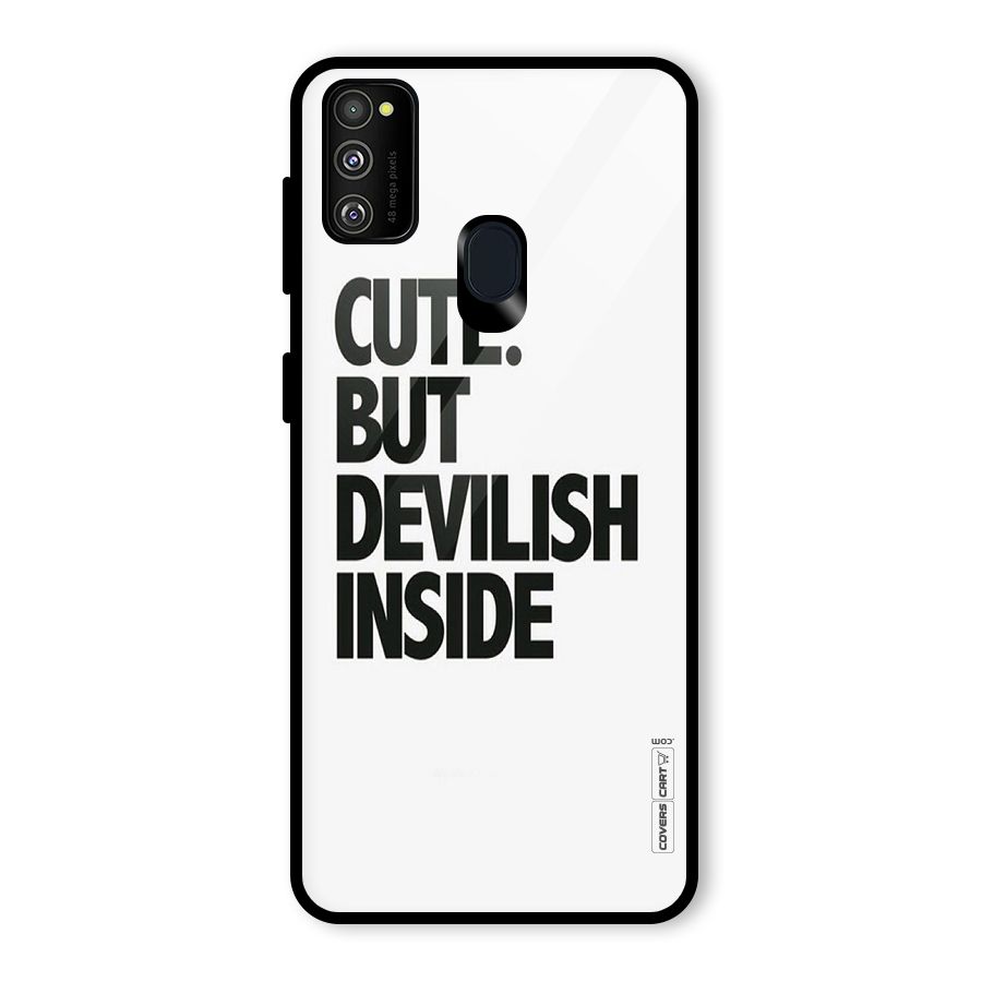 Cute But Devil Glass Back Case for Galaxy M30s